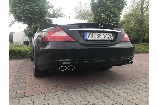 B-Ware Edelstahl Sportauspuff Endschalldämpfer für Mercedes CLS W219 / C219 2004-2010 Endrohre 95x65mm