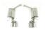 B-Ware Edelstahl Sportauspuff Endschalldämpfer für Mercedes CLS W219 / C219 2004-2010 Endrohre 95x65mm
