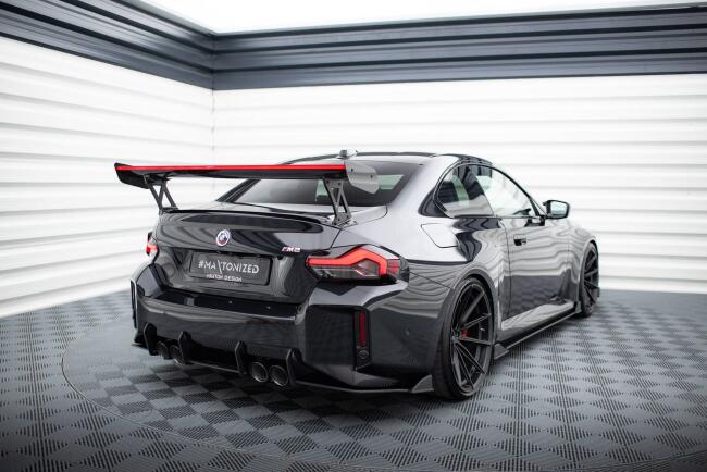 B-Ware Maxton Design Street Pro Diffusor Flaps V.2 für BMW M2 G87 Schwarz matt