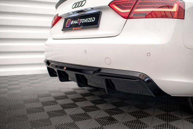 B-Ware Maxton Design Heckdiffusor V.1 für Audi A5 Coupe B8 8T Standard Facelift Hochglanz schwarz