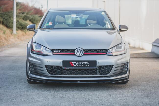 B-Ware Maxton Design Frontlippe V.2 für VW Golf 7 GTI / GTD (2012-2016) Hochglanz schwarz