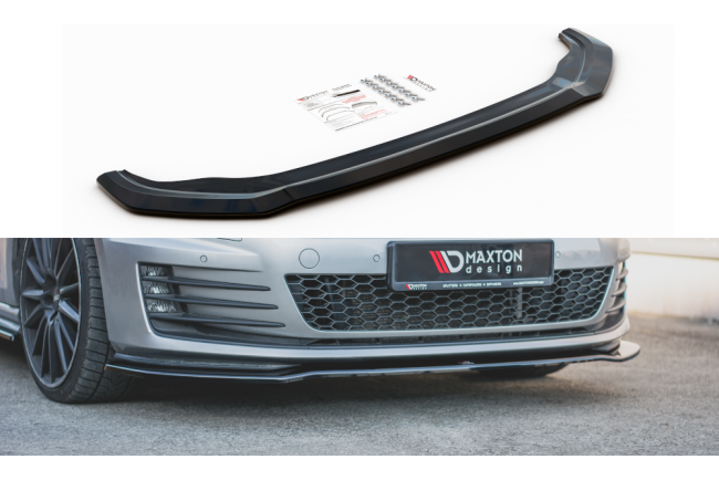 B-Ware Maxton Design Frontlippe V.2 für VW Golf 7 GTI / GTD (2012-2016) Hochglanz schwarz