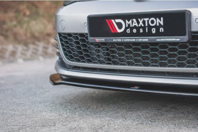 B-Ware Maxton Design Frontlippe V.2 für VW Golf 7 GTI / GTD (2012-2016) Hochglanz schwarz
