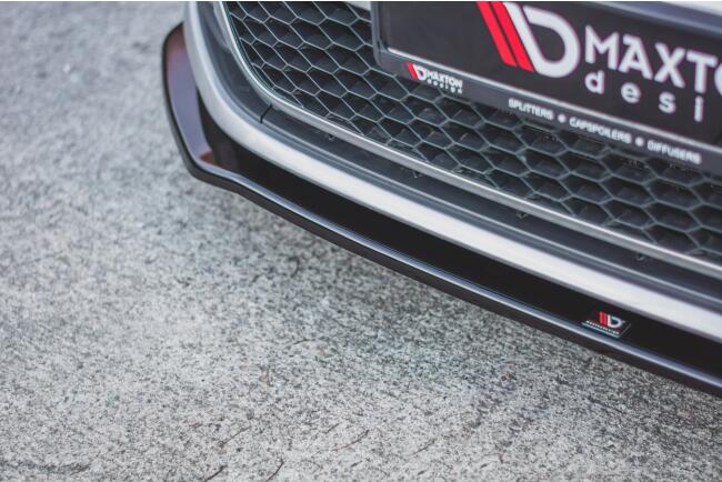 B-Ware Maxton Design Frontlippe V.2 für VW Golf 7 GTI / GTD (2012-2016) Hochglanz schwarz