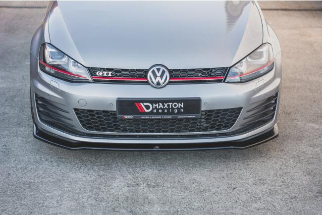 B-Ware Maxton Design Frontlippe V.2 für VW Golf 7 GTI / GTD (2012-2016) Hochglanz schwarz
