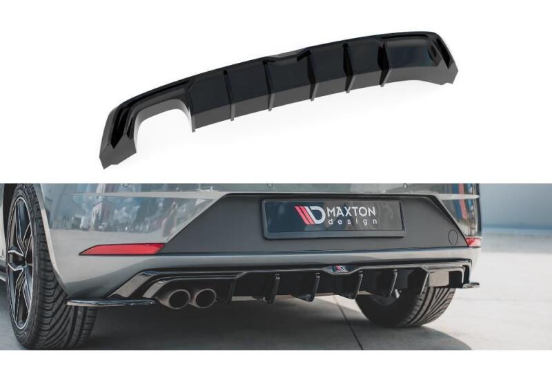 B-Ware Maxton Design Heckdiffusor für Seat Leon III (Typ 5F) FR Facelift Hochglanz schwarz