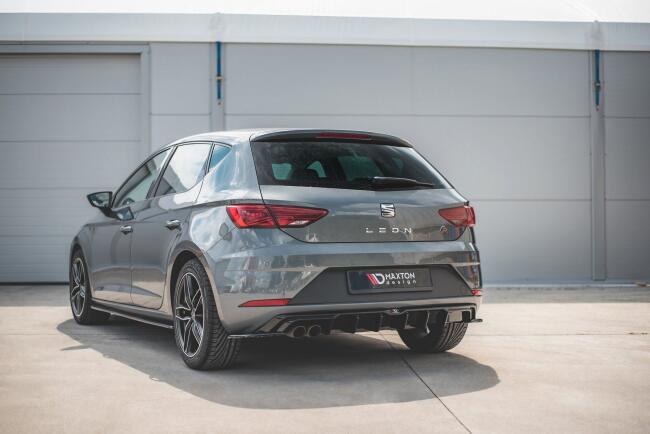 B-Ware Maxton Design Heckdiffusor für Seat Leon III (Typ 5F) FR Facelift Hochglanz schwarz