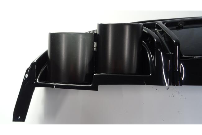 B-Ware Maxton Design Heckdiffusor mit Endrohr Attrappe Schwarz für Audi A6 C8 2018-2025