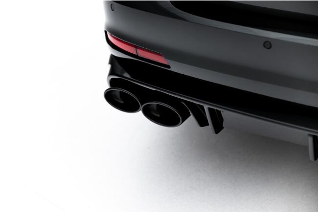 B-Ware Maxton Design Heckdiffusor mit Endrohr Attrappe Schwarz für Audi A6 C8 2018-2025