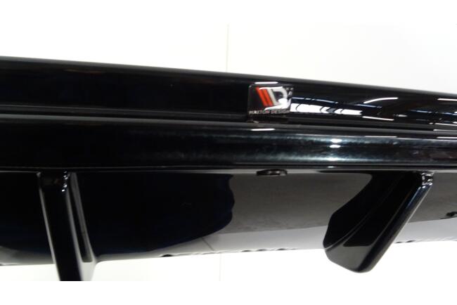 B-Ware Maxton Design Heckdiffusor mit Endrohr Attrappe Schwarz für Audi A6 C8 2018-2025