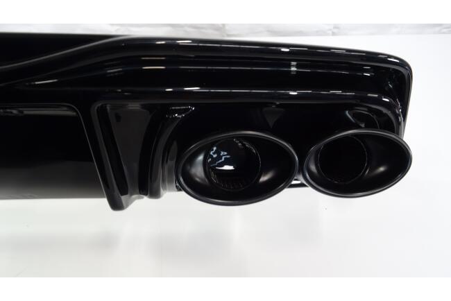 B-Ware Maxton Design Heckdiffusor mit Endrohr Attrappe Schwarz für Audi A6 C8 2018-2025