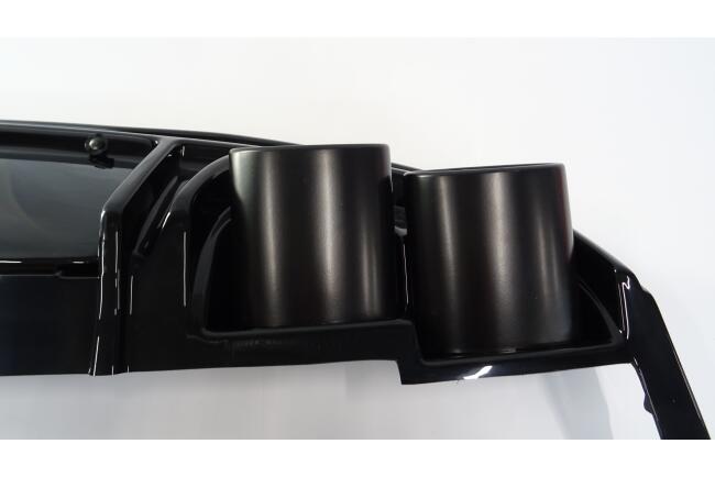 B-Ware Maxton Design Heckdiffusor mit Endrohr Attrappe Schwarz für Audi A6 C8 2018-2025