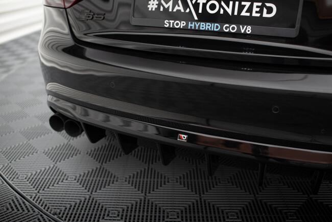 B-Ware Maxton Design Heckdiffusor V.3 für Audi S5 / A5 S-Line Coupe / Cabrio B8 8T (2007-2011) Hochglanz schwarz