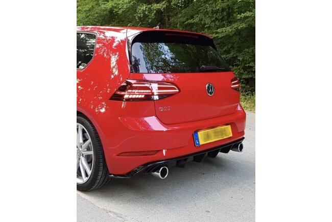 B-Ware Maxton Design Heckdiffusor GTI Look für VW Golf 7 Facelift (2017-2020) Hochglanz schwarz