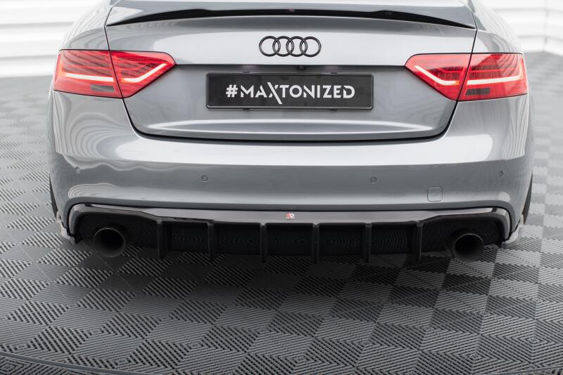 B-Ware Maxton Design Heckdiffusor V.2 für Audi A5 S-Line Coupe / Sportback / Cabrio B8 8T Facelift Hochglanz schwarz
