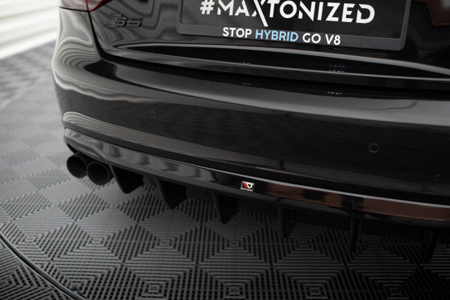 B-Ware Maxton Design Heckdiffusor V.3 für Audi S5 / A5 S-Line Coupe / Cabrio B8 8T (2007-2011) Hochglanz schwarz