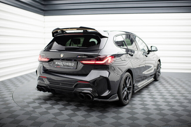 B-Ware Maxton Design Heckspoiler Lippe für BMW M135i M-Performance F40 Hochglanz schwarz