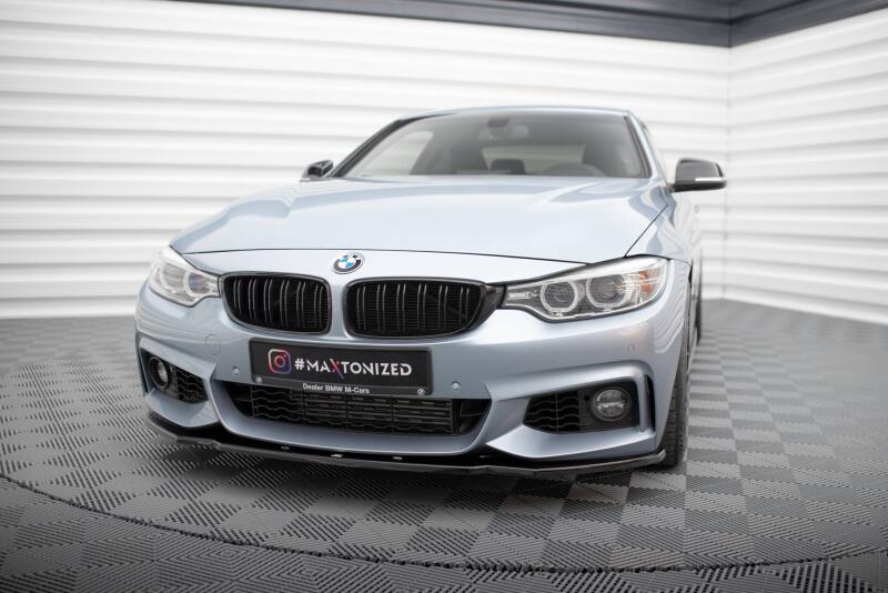 B-Ware Maxton Design Frontlippe V.1 für BMW 4er M-Paket F32 / F33 / F36 (2013-2020) Hochglanz schwarz
