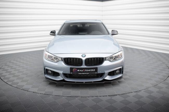 B-Ware Maxton Design Frontlippe V.1 für BMW 4er M-Paket F32 / F33 / F36 (2013-2020) Hochglanz schwarz