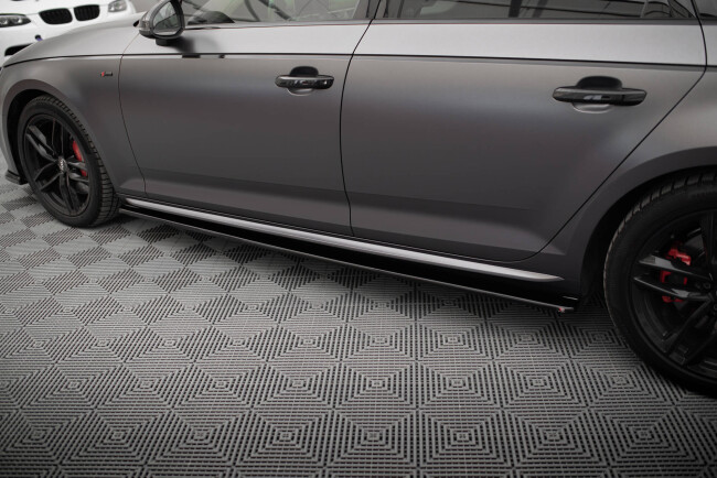 B-Ware Maxton Design Seitenschweller (Paar) für Audi S4 / A4 S-Line B9 Hochglanz schwarz