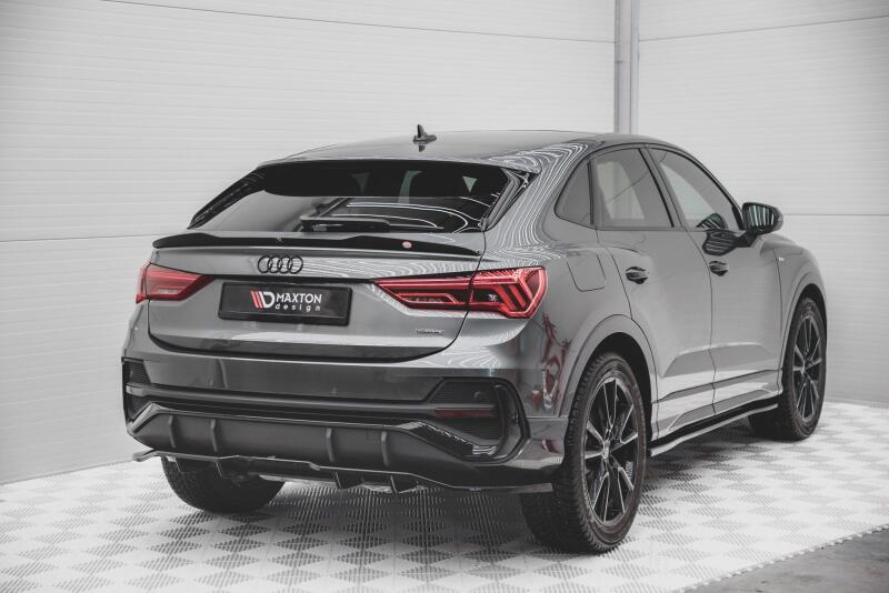 B-Ware Maxton Design Heckdiffusor für Audi Q3 S-Line Sportback Hochglanz schwarz
