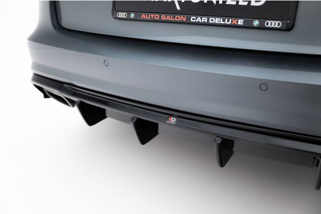 B-Ware Maxton Design Heckdiffusor V.2 für Audi A6 / S6 / A6 S-Line Limousine / Avant C7 Facelift Hochglanz schwarz