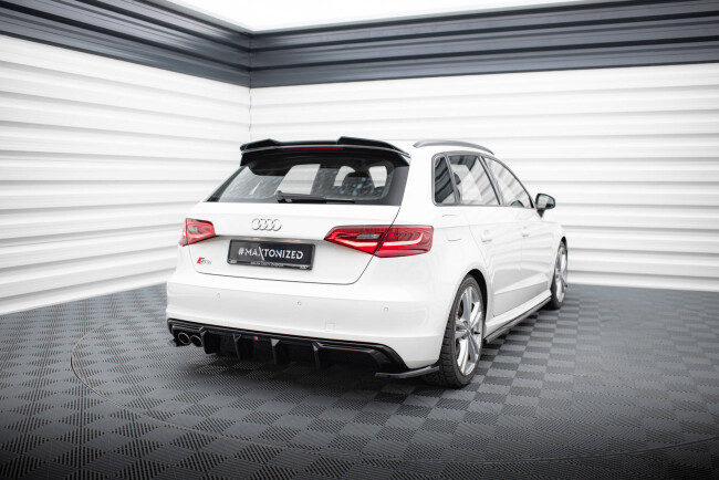 B-Ware Maxton Design Heckdiffusor V.3 für Audi A3 S-Line Sportback 8V Hochglanz schwarz