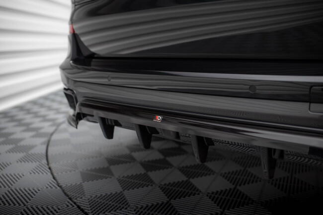 B-Ware Maxton Design mittlerer Heckdiffusor DTM Look für BMW X5 M-Paket G05 Hochglanz schwarz