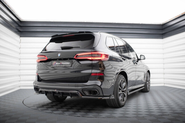 B-Ware Maxton Design mittlerer Heckdiffusor DTM Look für BMW X5 M-Paket G05 Hochglanz schwarz