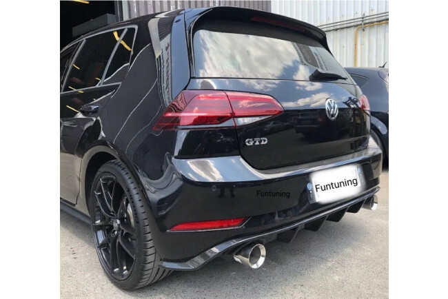 B-Ware Maxton Design Heckdiffusor GTI Look für VW Golf 7 Facelift (2017-2020) Hochglanz schwarz