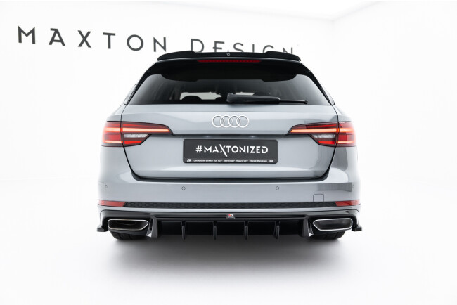 B-Ware Maxton Design Heckdiffusor für Audi A4 / A4 S-Line Limousine / Avant B9 (2015-2019) Hochglanz schwarz