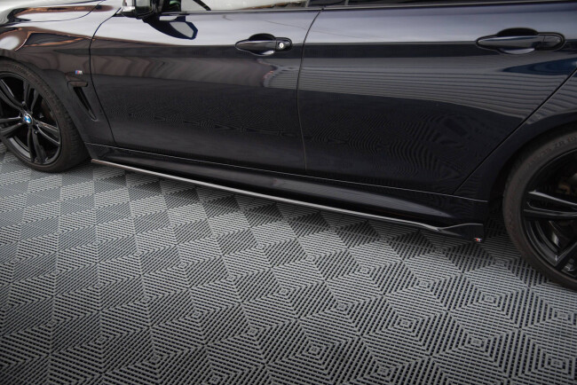 B-Ware Maxton Design Seitenschweller (Paar) für BMW 4er F32 F36 F33 M-Paket Hochglanz schwarz