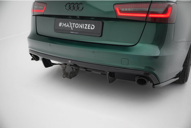 B-Ware Maxton Design Heckdiffusor für Audi S6 / A6 S-line Avant C7 (2011-2014) Hochglanz schwarz