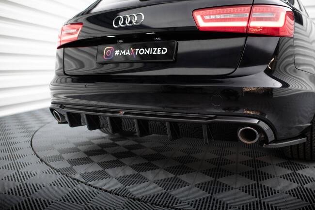 B-Ware Maxton Design Heckdiffusor V.1 für Audi A6 Limousine / Avant C7 (2011-2014) Hochglanz schwarz