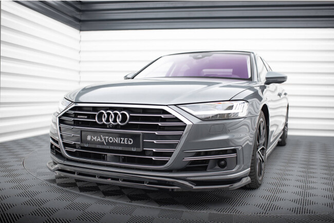 B-Ware Maxton Design Frontlippe für Audi A8 D5 Hochglanz schwarz