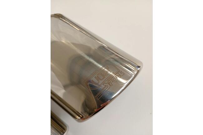 B-Ware Edelstahl Sportauspuff Endschalldämpfer für VW Golf 7 2012-2016 Endrohre 95x65mm