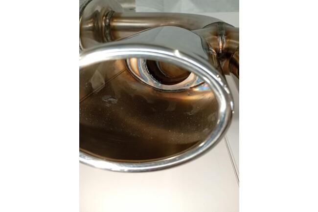 B-Ware Edelstahl Sportauspuff Endschalldämpfer für VW Golf 7 2012-2016 Endrohre 95x65mm