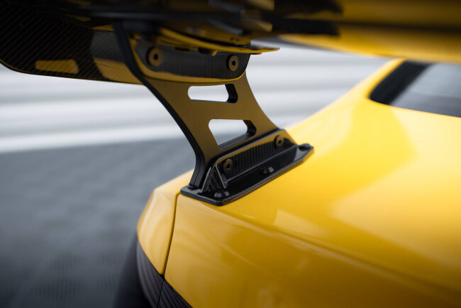 Maxton Design Carbon Heckflügel Heckspoiler mit Standfuß außen und LED für Audi A5 Coupe 8T