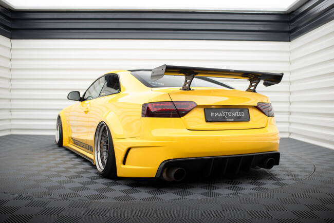 Maxton Design Carbon Heckflügel Heckspoiler mit Standfuß innen für Audi A5 Coupe 8T