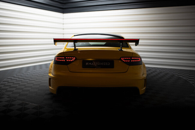 Maxton Design Carbon Heckflügel Heckspoiler mit Standfuß innen und LED für Audi A5 Coupe 8T