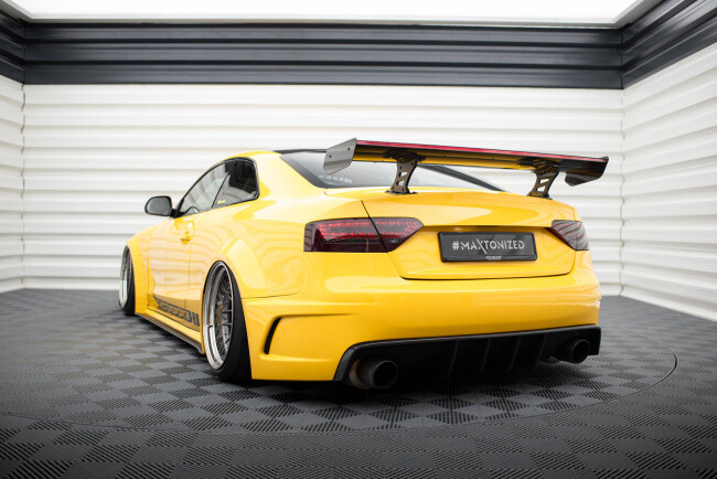 Maxton Design Carbon Heckflügel Heckspoiler mit Standfuß innen und LED für Audi A5 Coupe 8T