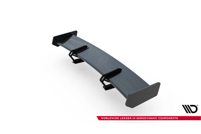 Maxton Design Carbon Heckflügel Heckspoiler mit Schwanenhals Halterungen für Audi A5 Coupe 8T