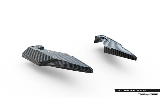 Maxton Design Carbon Diffusor Flaps für Audi SQ8 / Q8 S-Line Mk1 Facelift