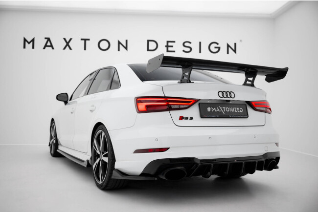 Maxton Design Carbon Heckflügel Heckspoiler mit Standfuß innen für Audi A3 / A3 S-Line / S3 / RS3 Limousine 8V / 8V Facelift