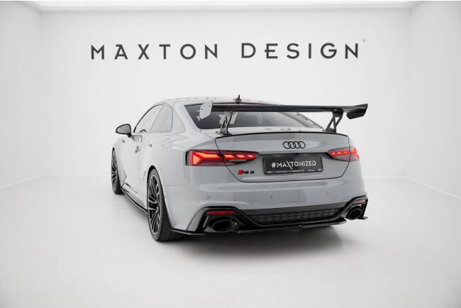 Maxton Design Carbon Heckflügel Heckspoiler mit Standfuß außen V.1 für Audi A5 / A5 S-Line / S5 / RS5 Coupe F5 / F5 Facelift