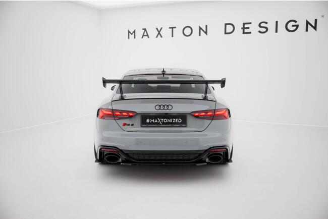 Maxton Design Carbon Heckflügel Heckspoiler mit Standfuß außen V.1 für Audi A5 / A5 S-Line / S5 / RS5 Coupe F5 / F5 Facelift