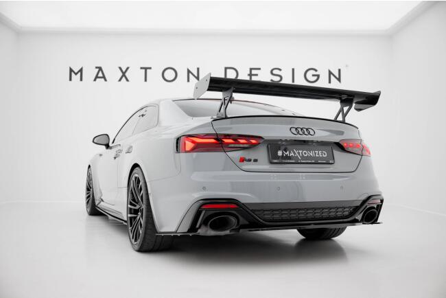 Maxton Design Carbon Heckflügel Heckspoiler mit Standfuß außen V.1 für Audi A5 / A5 S-Line / S5 / RS5 Coupe F5 / F5 Facelift