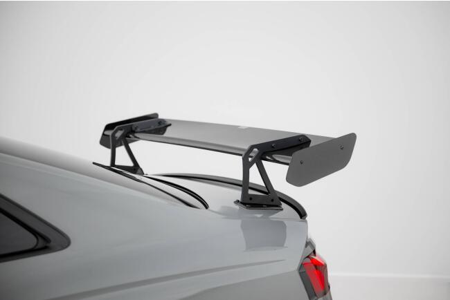 Maxton Design Carbon Heckflügel Heckspoiler mit Schwanenhals Halterungen und LED für Audi A5 / A5 S-Line / S5 / RS5 Coupe F5 / F5 Facelift