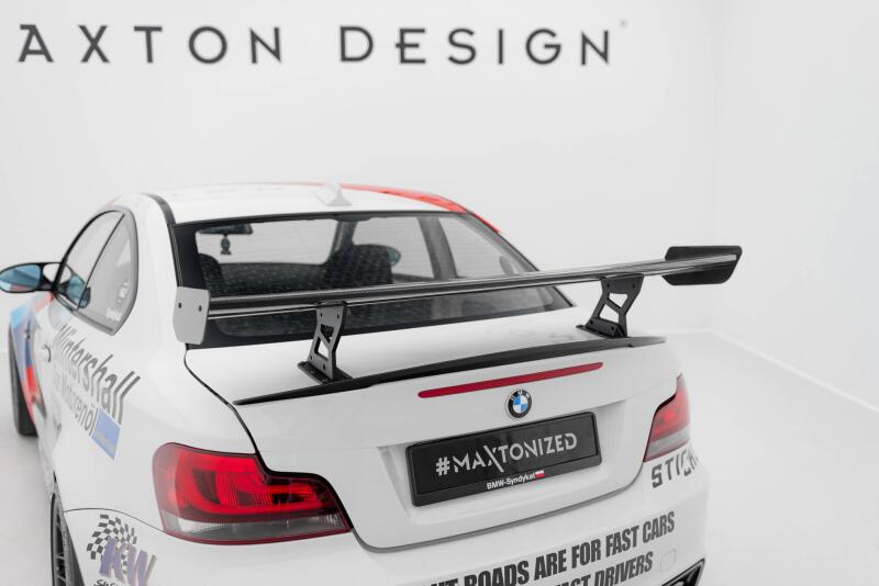 Maxton Design Carbon Heckflügel Heckspoiler mit Standfuß innen V.2 für BMW 1er M E82
