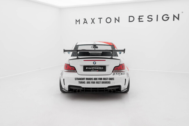 Maxton Design Carbon Heckflügel Heckspoiler mit Standfuß innen V.2 für BMW 1er M E82